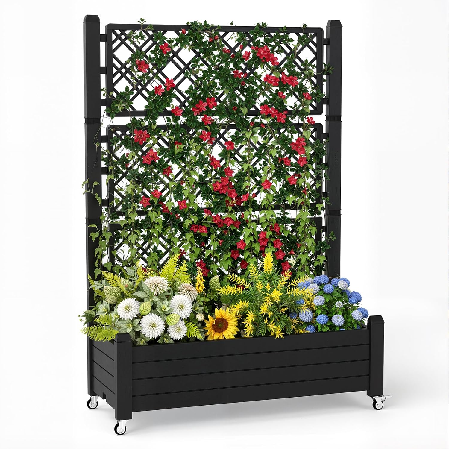 Self Watering Planter - Fioriera rialzata con traliccio, contenitore autoirrigante