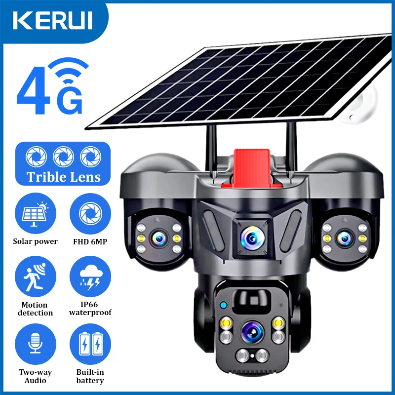 Garden Camera - KERUI PTZ Esterno 6MP 4G SIM