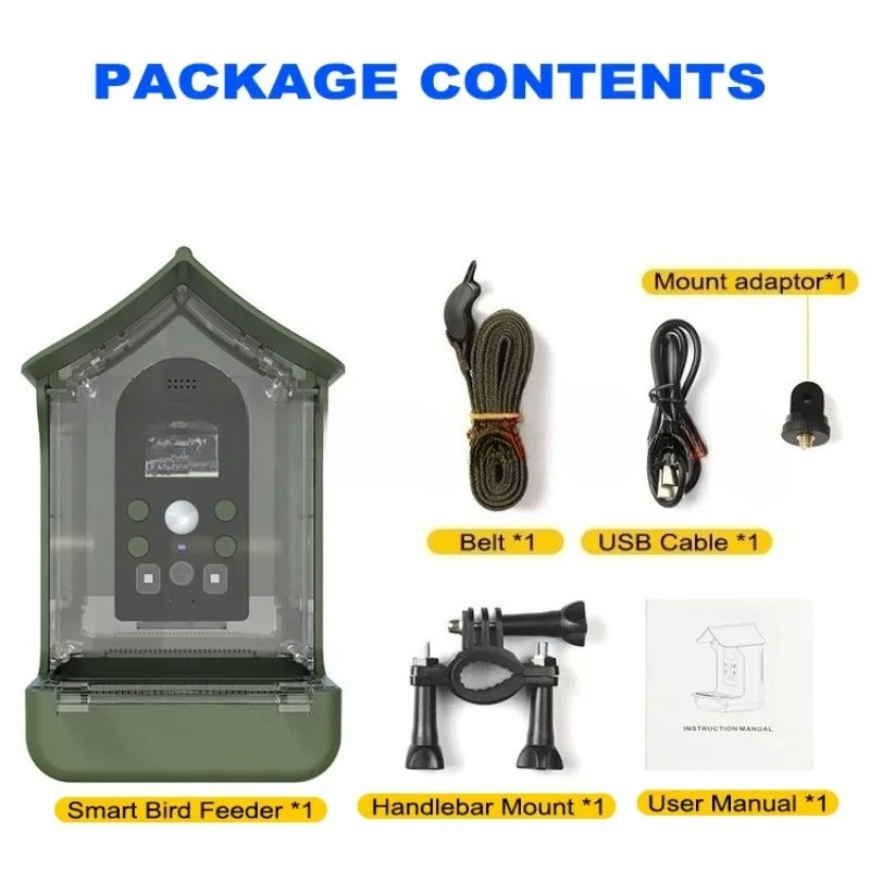 Garden Camera - Alimentatore intelligente con microfono incorporato per